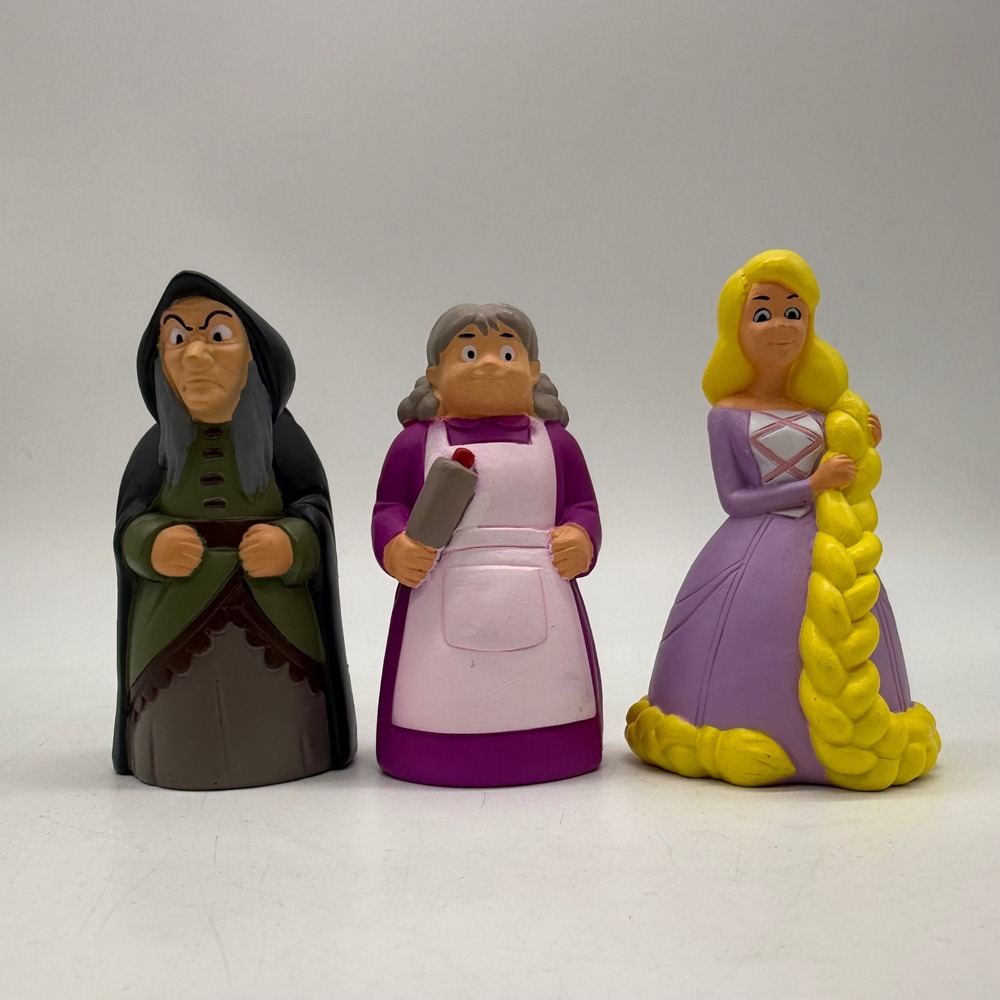 Unbranded Rapunzel Witch Baker Figure Set Kids Multicolor Fairy Tale Toys